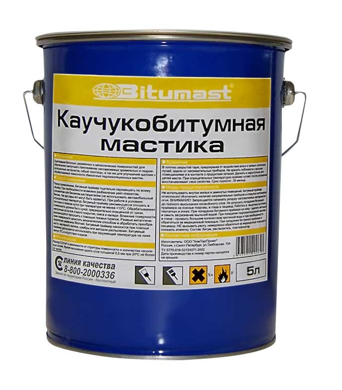 Мастика каучукобитумная Bitumast 18 кг/21,5 л
