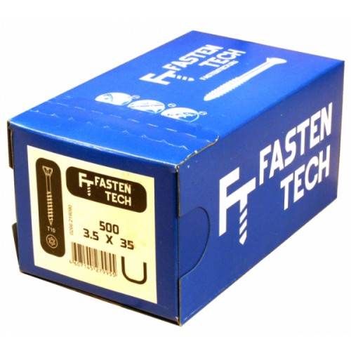 Саморезы для массивной доски и деревянной обшивки Fasten Tech 3.5х35 мм 500 шт