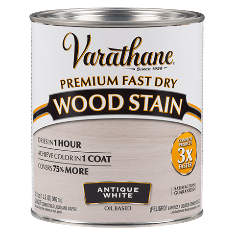 Быстросохнущее тонирующее прозрачное масло Varathane Fast Dry Wood Stain Античный белый 0,946 л, 297424