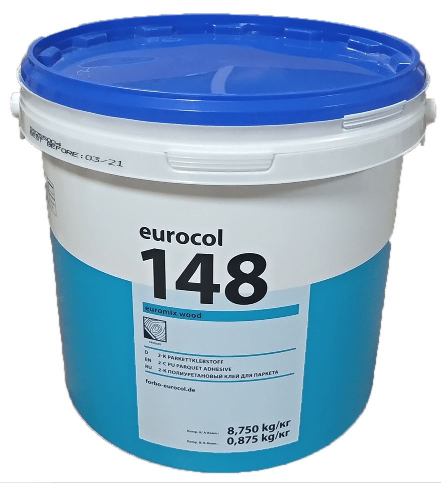 Eurocol 148 Euromix Wood (9,625кг) полиуретановый двухкомпонентный клей для паркета и фанеры