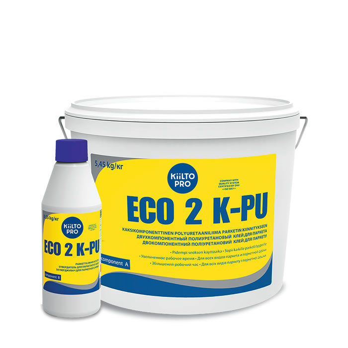 KIILTO Eco 2K PU двухкомпонентный клей для паркета фанеры