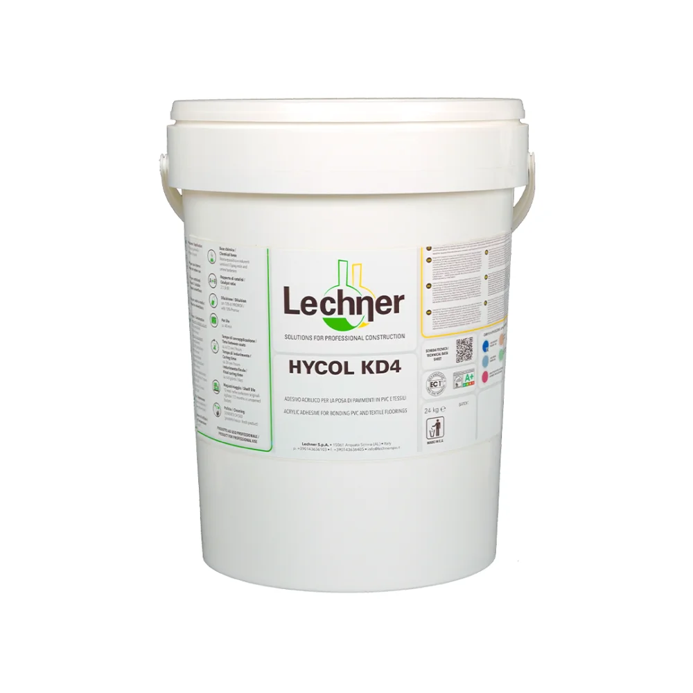 HYCOL KD 4 LECHNER 24 кг клей для укладки эластичных покрытий: гомогенных и гетерогенных напольных облицовок из ПВХ