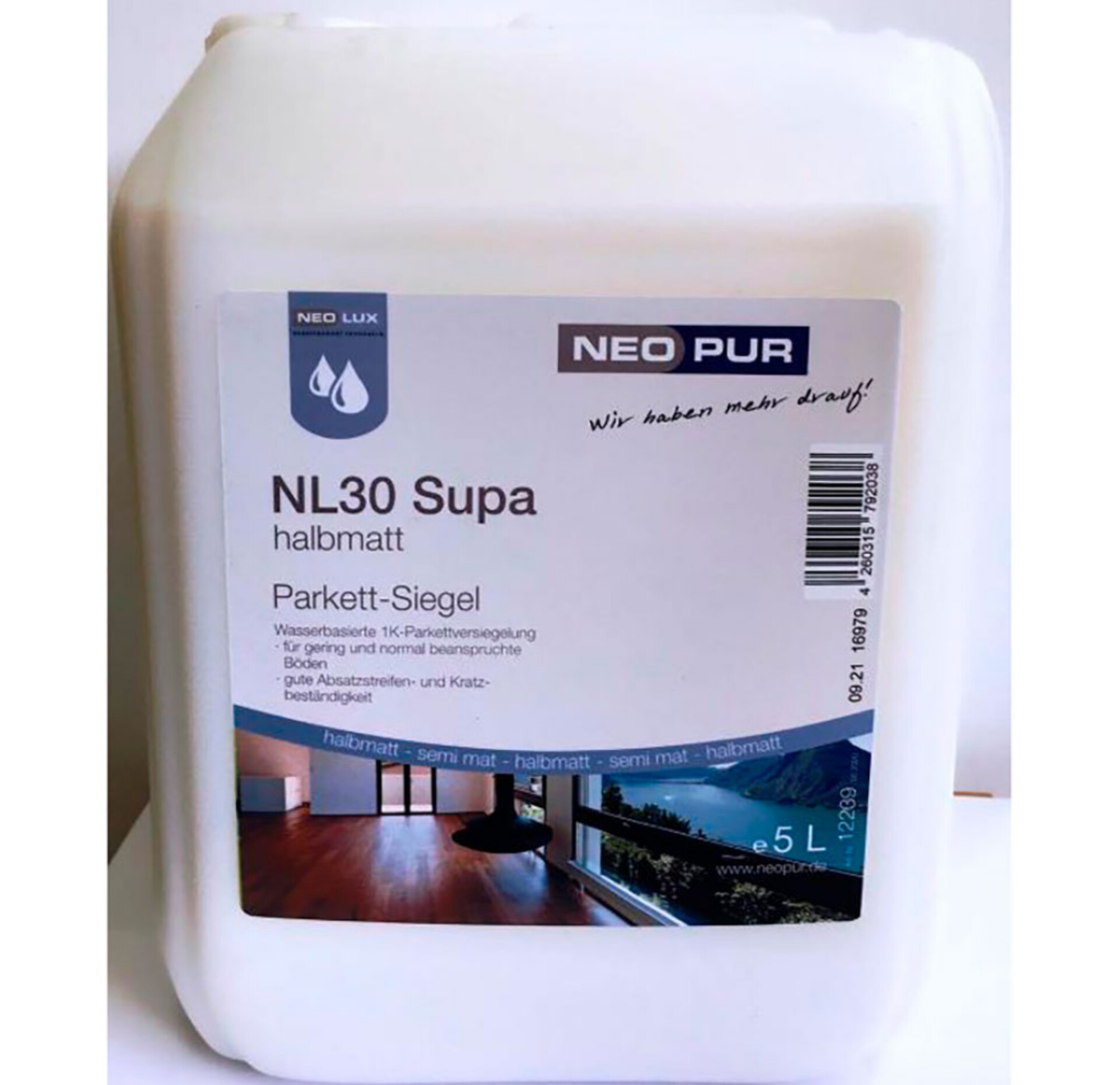 NEOLUX Supa (NL30) лак для паркета на водной основе полуматовый
