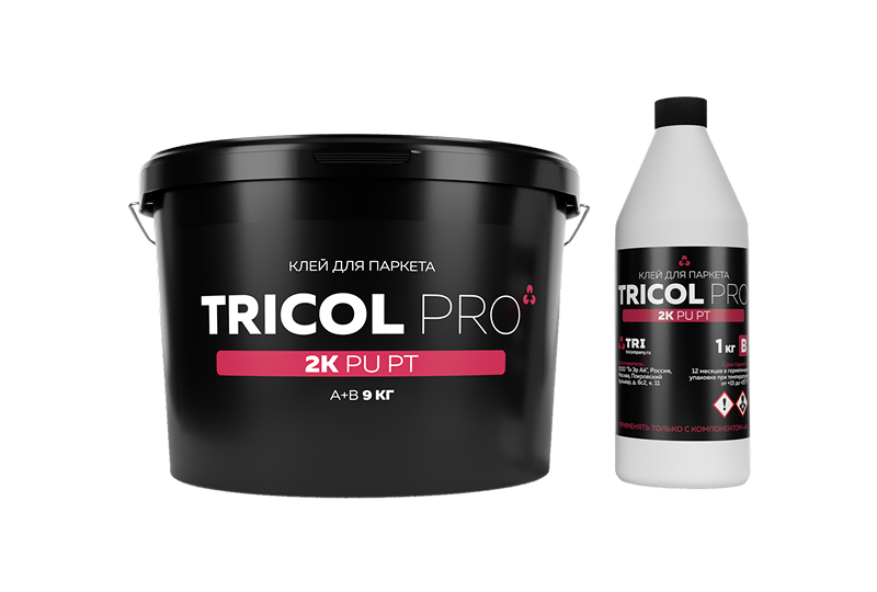 TRICOL PRO 2K PU PT 9 кг клей паркета полиуретановый двухкомпонентный